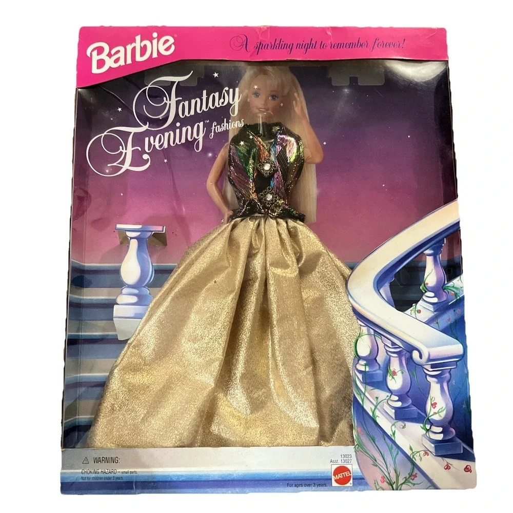 Vintage Barbie Mattel 1994 Fantasy Evening Fashions  Gold Gown Mattel‎ Vintage